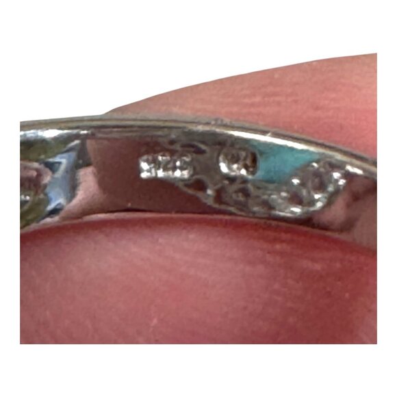 Sterling Silver Turquoise & Swiss Blue Topaz Ring Size 9 New In Box Pear Shape - Picture 4 of 13